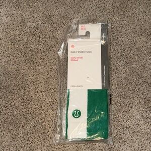 lululemon athletica Green and White Daily Stride Ribbed Socks